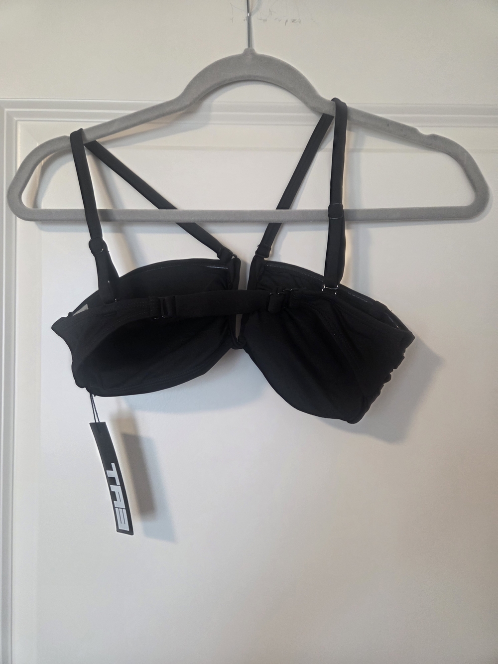 TAE Black Underwire Bikini Top with Adjustable Straps - Picture 2 of 10